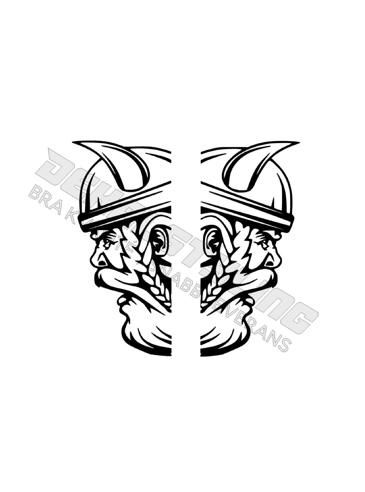 Dekal sidorutedekaler 2-delar Viking