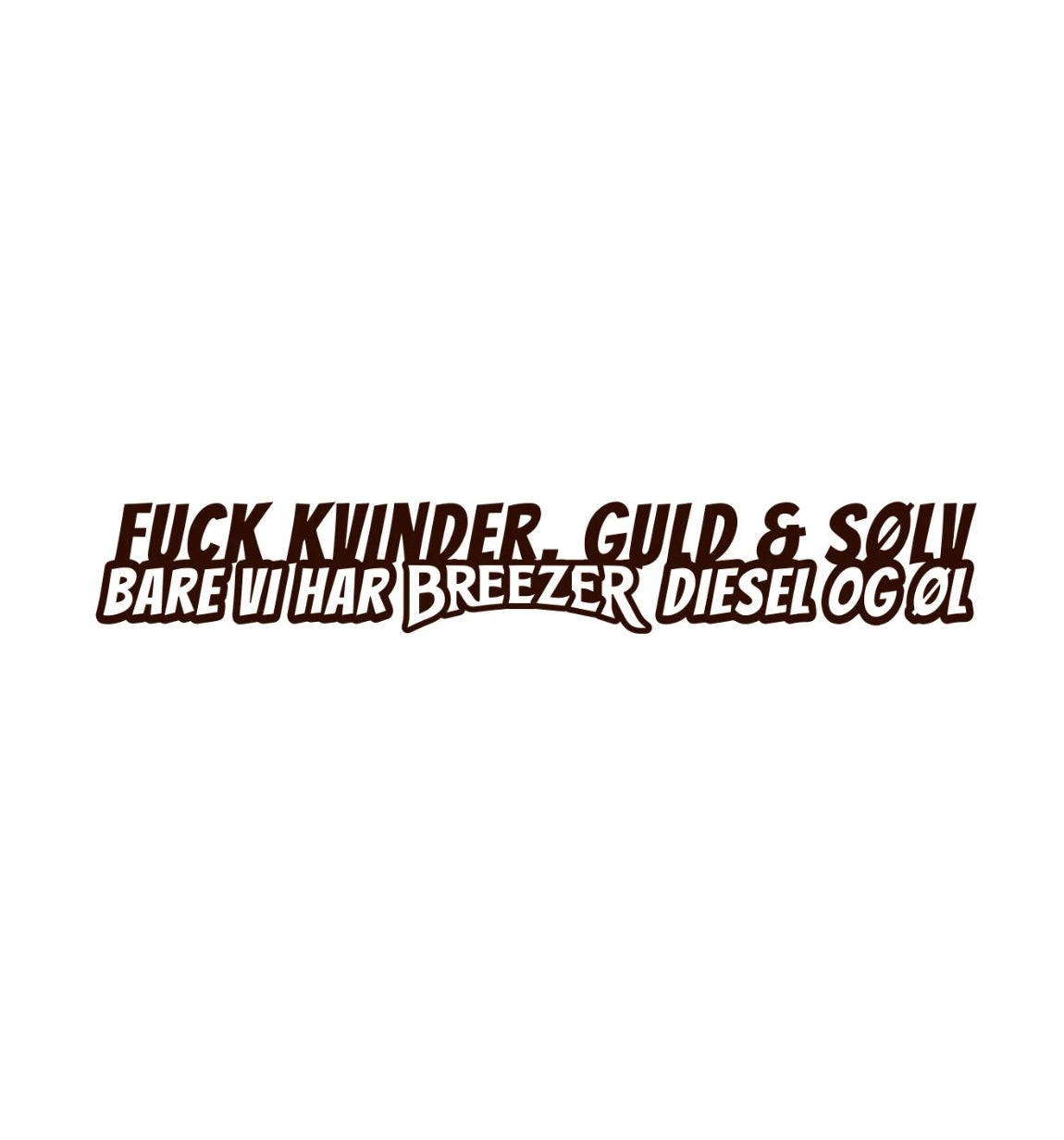 Dekal FUCK KVINDER, GULD & SØLV