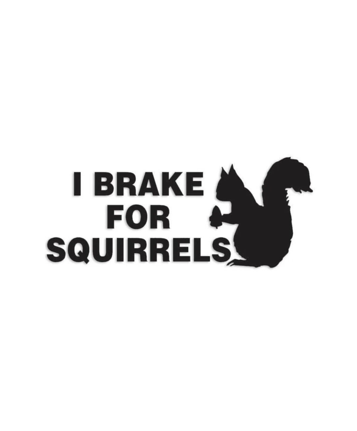 Dekal I BRAKE FOR SQUIRRELS