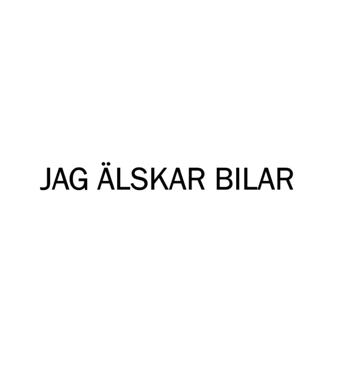 Dekal Jag älskar bilar