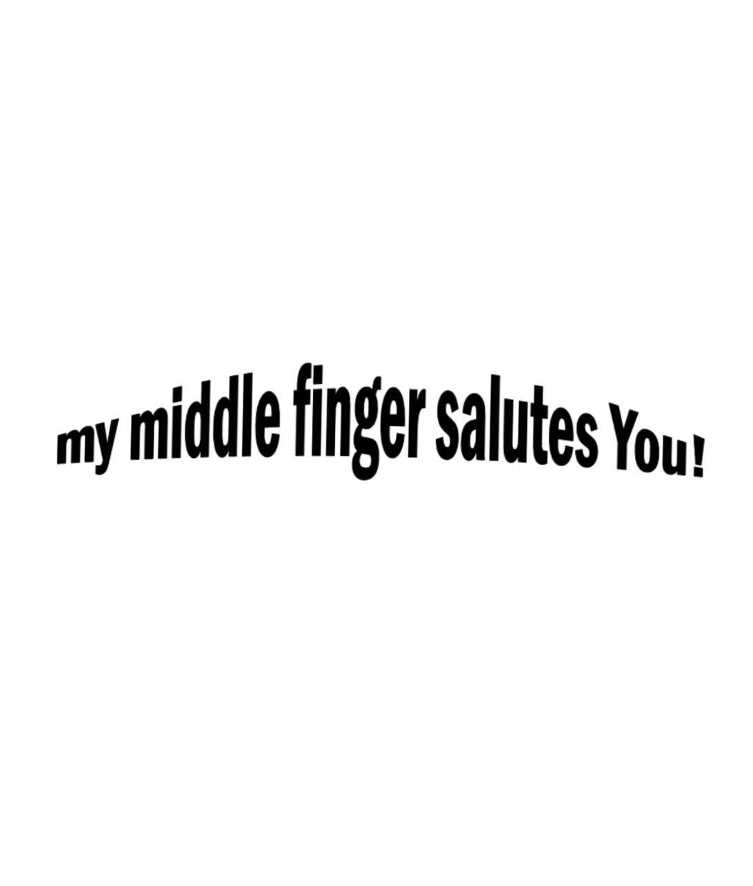Dekal My middle finger salutes you!