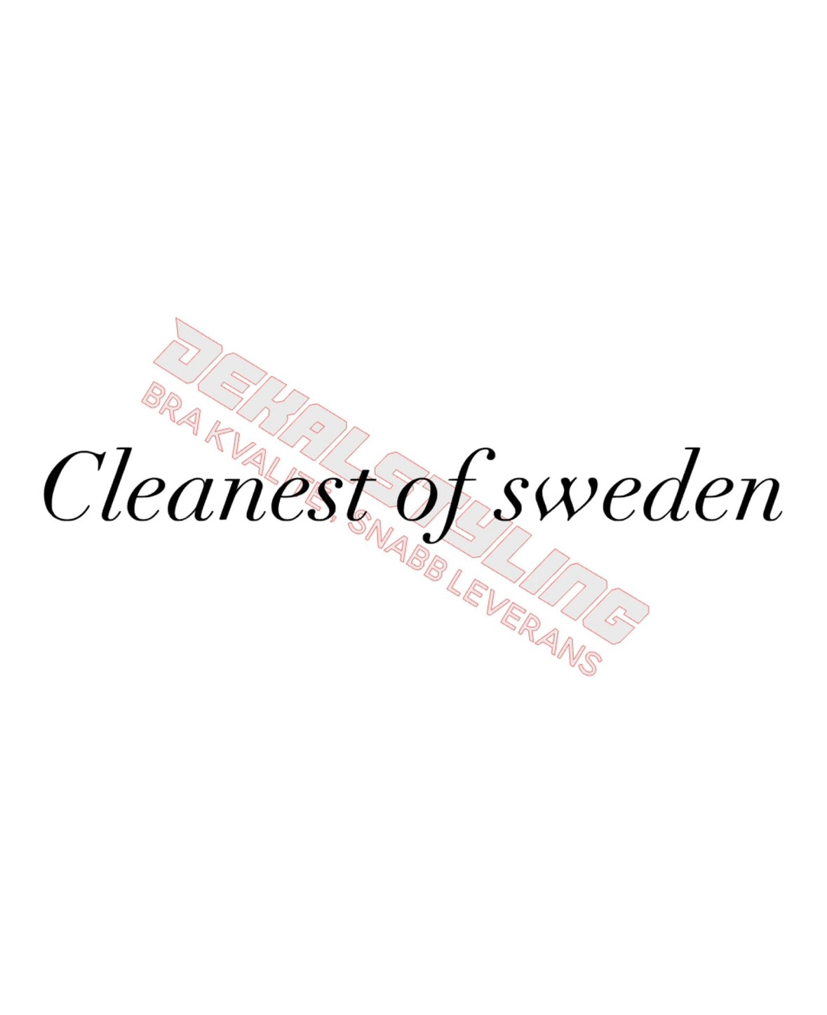 Dekal Cleanest of Sweden