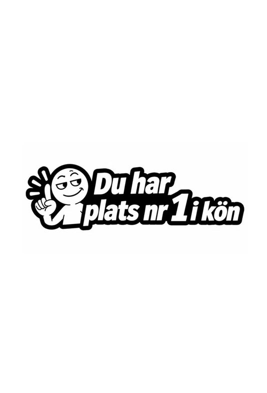 Dekal Du har plats nr1 i kön