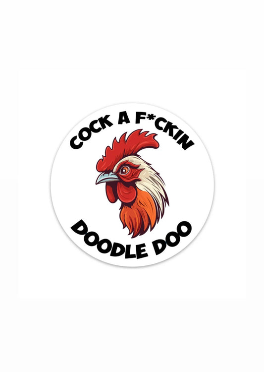 Dekal COCK A F*UCKING DOODLE DOO