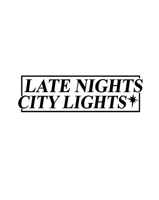 Dekal LATE NIGHTS, CITY LIGHTS