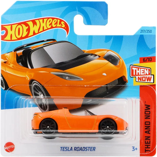 Hot Wheels Tesla Roadster - Then And Now - Orange