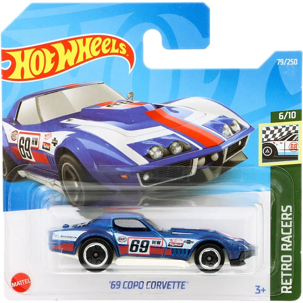 Hot Wheels 69 Copo Corvette - Retro Racers - Blå