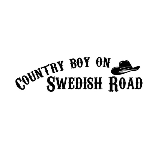 Dekal Country Boy On Swedish Road