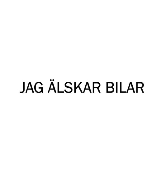 Dekal Jag älskar bilar