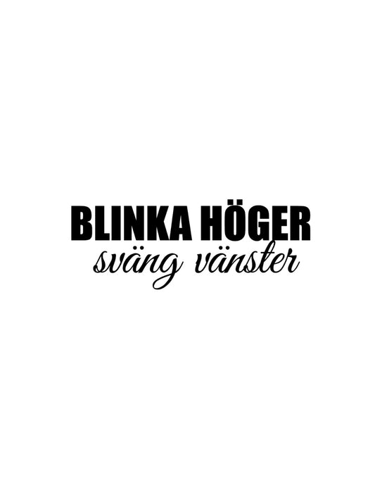 Dekal Blinka höger sväng vänster